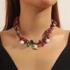 Multi Pendant Necklace Scarf Elegant Styling Option Soft Practical Polyester Ideal For Casual Or Prom Outfits