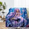 Custom Name Mermaid Theme Printed Blanket - Perfect for Couch, Bed, Travel & Outdoor Use | Machine Washable, Cozy & Durable.
