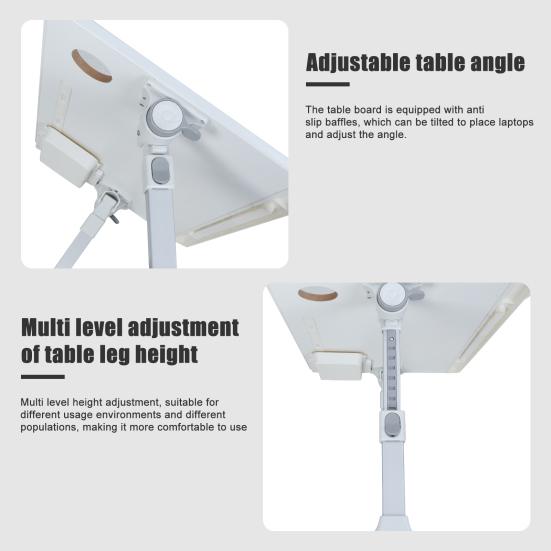 Laptop Bed Tray Table Height Angle Adjustable Laptop Bed Stand Portable Lap Desk with Foldable Legs