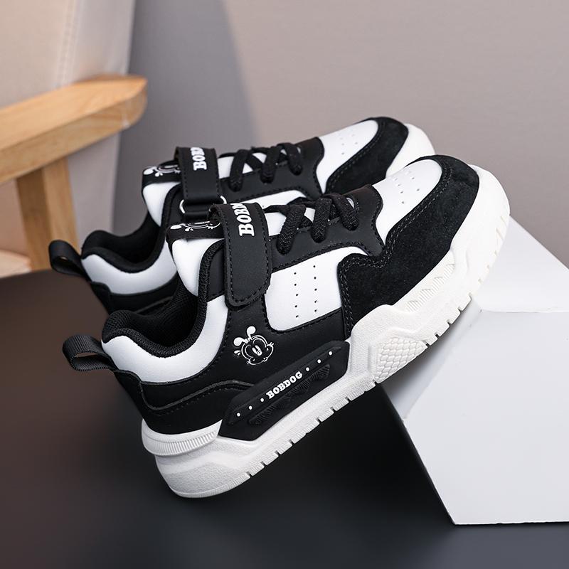 Children's Fashion Velcro Thick Sole Height Increasing Low Cut Casual Board Shoes Outdoor Casual Sports Shoes 28-38