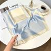 70cm×70cm Retro Paisley Imitation Silk Square Scarf - Versatile Decorative Neck Scarf Shawl