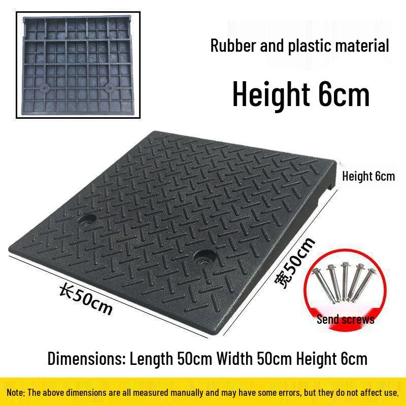 Rubber and Plastic Sloped Threshold Ramp Pad