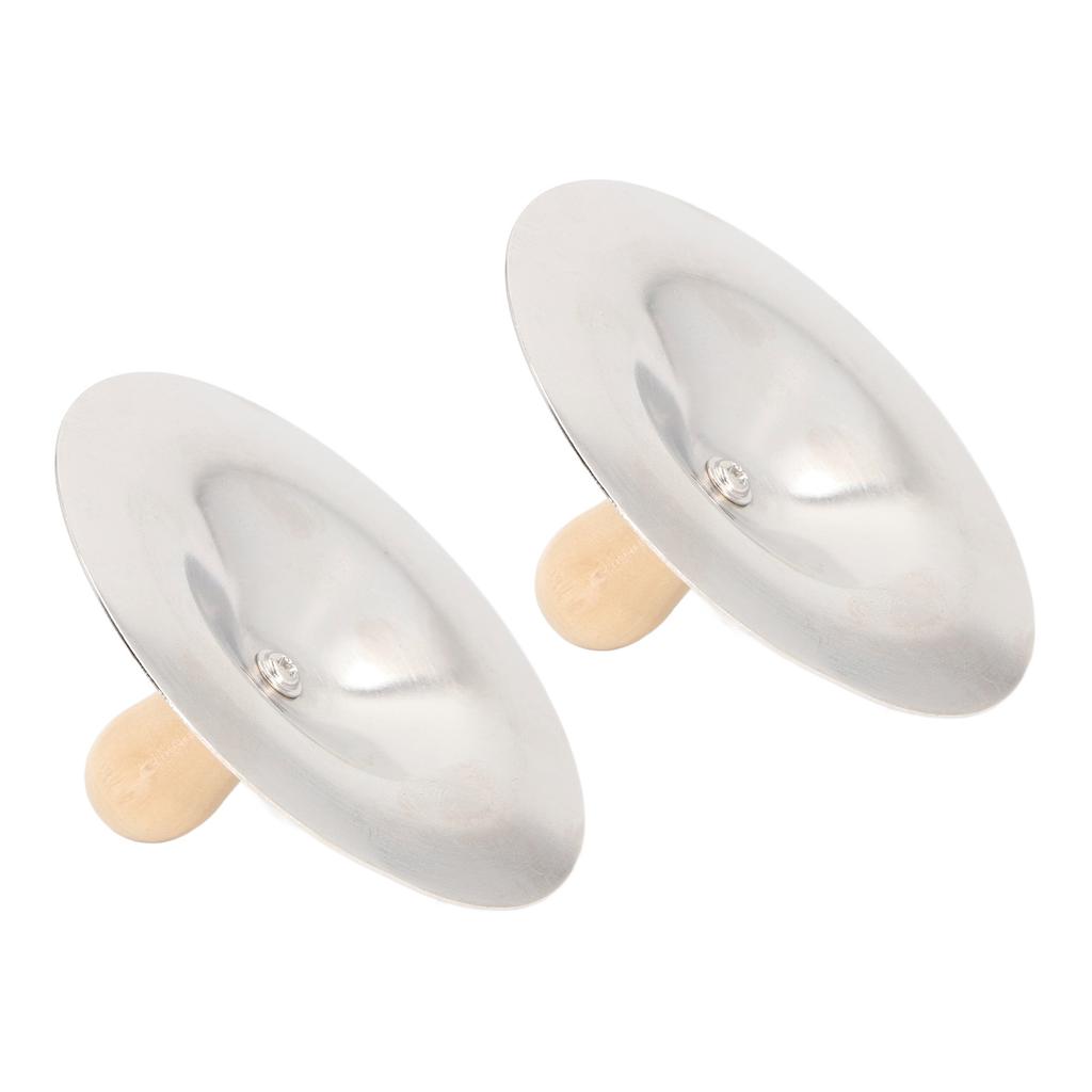 2 STÜCK Fingerzimbeln Bauchtanz Fingerzimbeln Handperkussion Musikinstrument mit Holzgriff