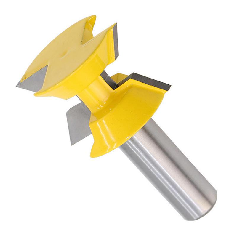 1/2'' 120° Dovetail Router Bit Set - 2-Piece Woodworking Milling Cutter for Plywood