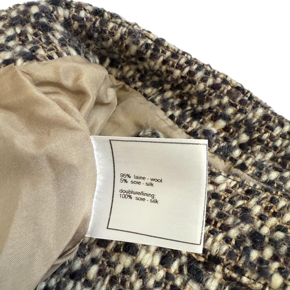 CHANEL COCO Mark wool skirt Brown wool Used