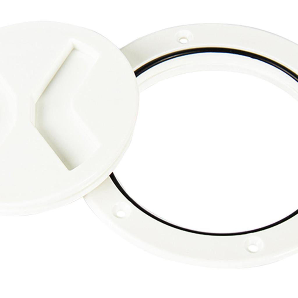 Marine Boat 4 inch Access Port Hatch Cover Out Deck Plate O-Ring Sealed Inspection Hatch Cover Fit for Anti Aging ABS Material