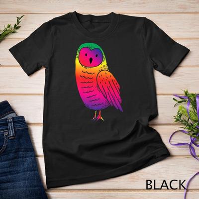 Eulenkunst Niedlich Künstlerisch Bunt Eulen Tier Vögel Natur Geschenk Unisex T-Shirt