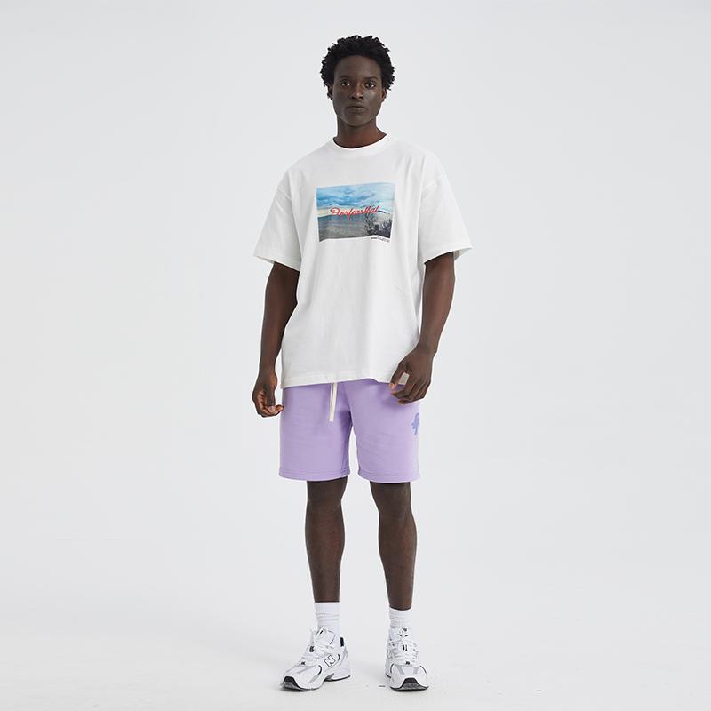 Printed shortsleeved Tshirt mens summer retro American fashion brand trend ins versatile casual halfsleeve