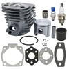 46mm Cylinder Piston Kit For Husqvarna 55 51 with Decompression Valve Intake Boot Gasket Needle Bearing Spark Plug Set Chainsaw
