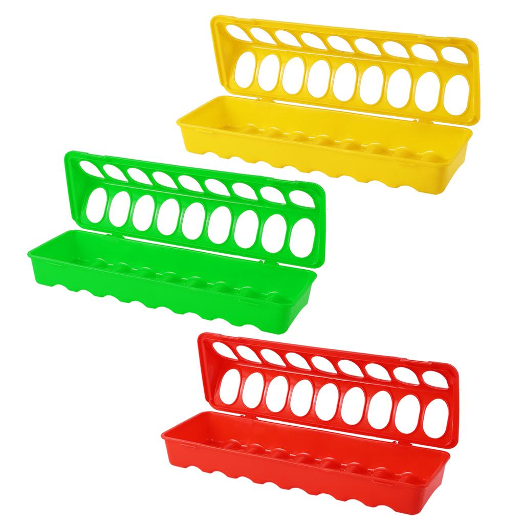 Plastic Flip-Top Poultry Bird Feeder Ground Chicken Bird Feeder Trough Pheasant Feeding Bucket Quality Chick 20/30/40/50cm