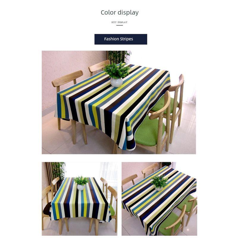 

Minimalist Tablecloth Fabric Cotton and Linen Mediterranean Ins Style Coffee Table Cloth and Tablecloth Scandinavian Rectangular Stripes Tablecloth Fashion Stripes 70*70cm
