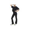 Nike One Dri-FIT Flared Leggings Black White For Girls FZ5609-010