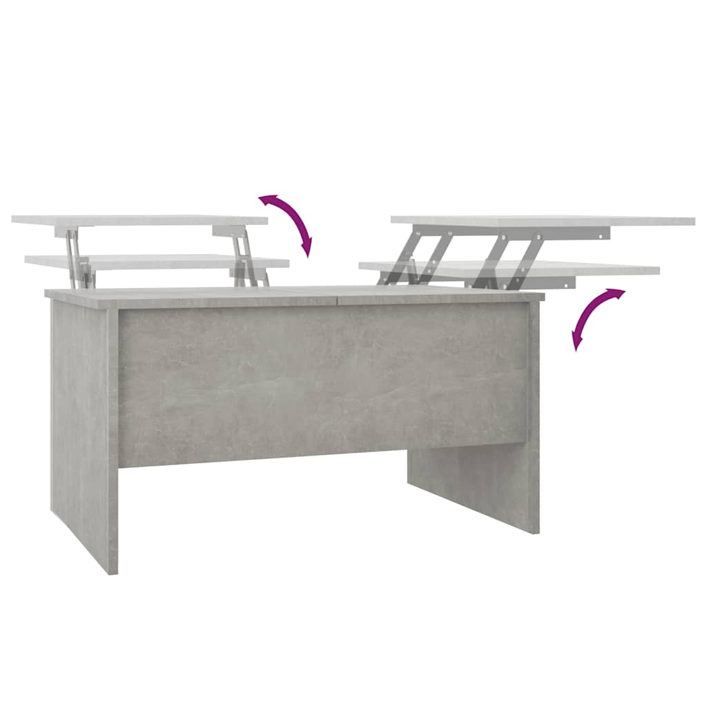 Vidaxl Couchtisch, Beton Grau, 80X50X42,5 Cm