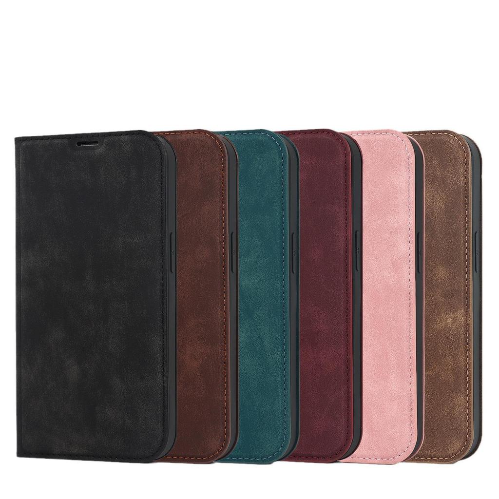 iPhone 15 Anti-Theft Leather Case with MagSafe, Wireless Charging, and Card Holder