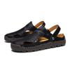 Summer Soft Sole Slippers Cowhide Sandals Comfortable Shoes Baotou Sandals Hollow Out Leather Non-Slip Outdoor Breathable Shoes