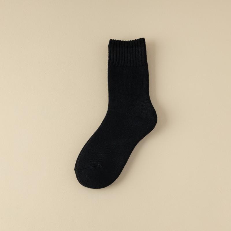 Cashmere Socks for Women's Autumn and Winter Mid-calf Socks with Fleece and Thickened Wool Postpartum Socks, Sleep Warmth Floor Long Socks