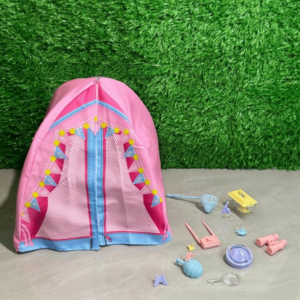 1Set 1:12 Scale Doll Camping Set Playing House Miniature Tent Dollhouse Scene Tent Model  Doll House