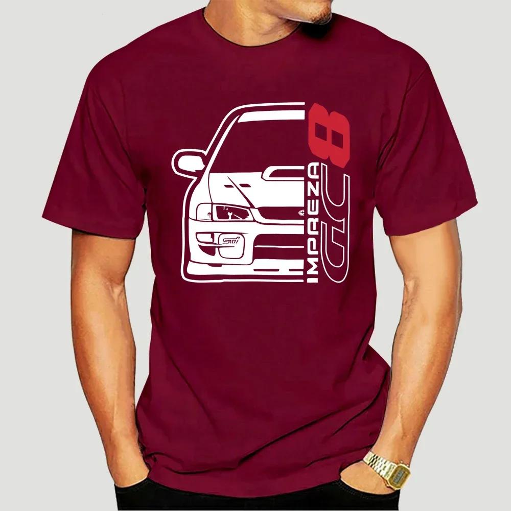 New Men T Shirt Fashion Men Brand Fitness Slim Fit Japan Car Impreza Gc8 T-Shirt Printing Shirt Men Cotton Tees Streetwear 3511X