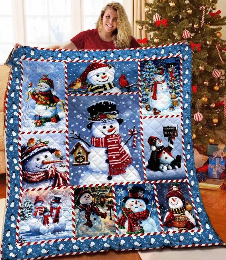 

Мягкое одеяло Red Car Snowman Merry Christmas