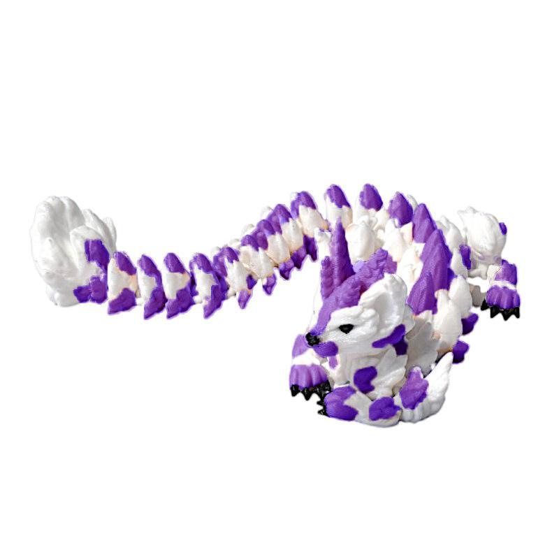 3D Printing Cat Dragon Full Articulated Toys Simulation Chinese Dragon Joint Movable Model Home Desktop Decoration Toy