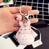 Simpatico portachiavi con animali Totoro in pelliccia, portachiavi da uomo o da donna, portachiavi da donna, portachiavi in ​​metallo, borsa per auto, ciondolo con ciondolo