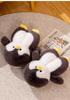 Penguin Plush Cotton Slippers for Women and Toddlers - Cute, Cozy, Thick-Soled Indoor Fur Nest Shoes