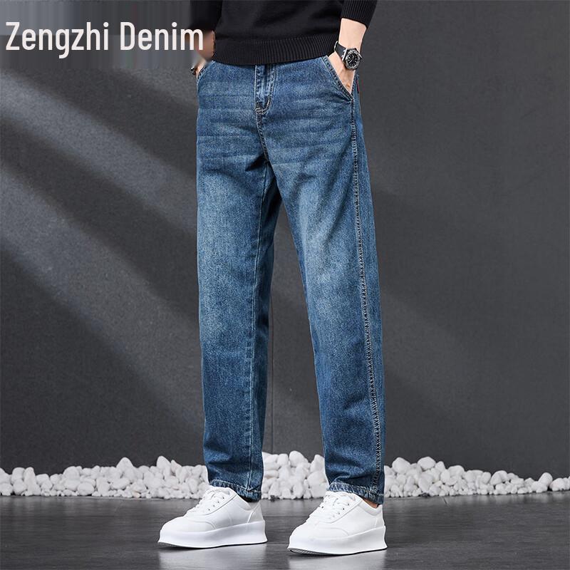 Men s Retro Versatile Straight-Leg Jeans 29