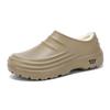 Waterproof Cotton Chef Shoes For Men Slip-Resistant Work Footwear Warm Plush Comfort Kitchen Specialized Shoes With Eva Outsole