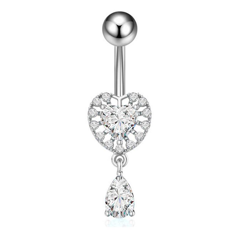 Colorful Butterfly Heart Belly Button Rings For Women Girls Sexy Navel Ring Drop Dangle Body Jewelry Beach Belly Navel Rings