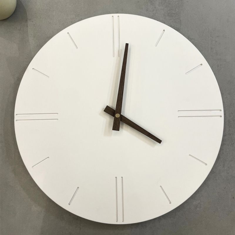 

Nordic Original Silent Wall Clock Modern Study Living Room Quartz Wall Hanging Clocks Watch Home Decoration (White,Diameter 23cm) білий