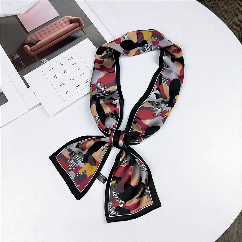 Pingjiao stil nou, primăvară și toamnă, decorațiuni profesionale, eșarfă mică de mătase, versatilă, eșarfă pentru femei, curea îngustă de păr lung, curea pentru geantă de cravată