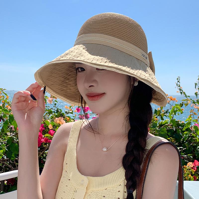 Dammössa sommar UV fiskarhatt solskyddshatt solskyddshatt damhatt solskyddshatt för ridning kan inte blåsa av