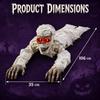 Scary Crawling Mummy Figurine With LED Red Eyes Halloween Indoor Home Decor Creepy Animated Zombie Prop Holiday Party Ornament