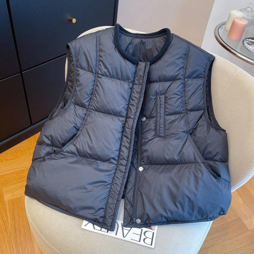 Winter new sleeveless vest vest small thickened warm loose short thin down cotton vest