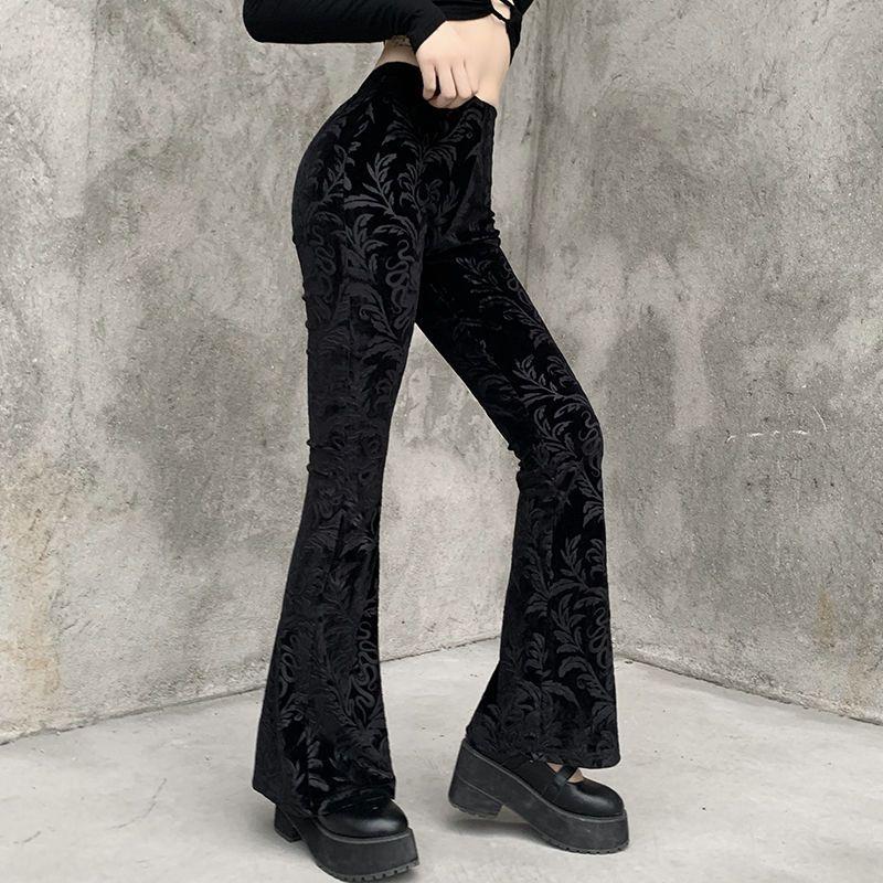 European and American Dark Style Straight-leg Pants Micro-flare Pants Slimming Legs High Waist Versatile Casual Trousers