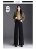 Women's High-Waisted Velvet Wool Wide-Leg Pants - Autumn/Winter 2026 Fashion - Loose, Straight-Leg Casual Versatile Trousers