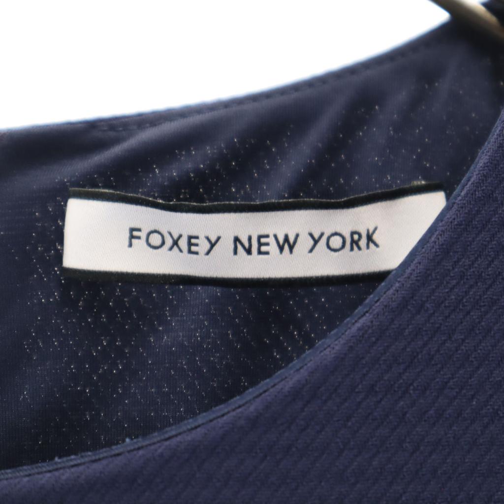 FOXEY NEW YORK Made In Japan Short Sleeve French Sleeve One Piece 40 Navy Women Used