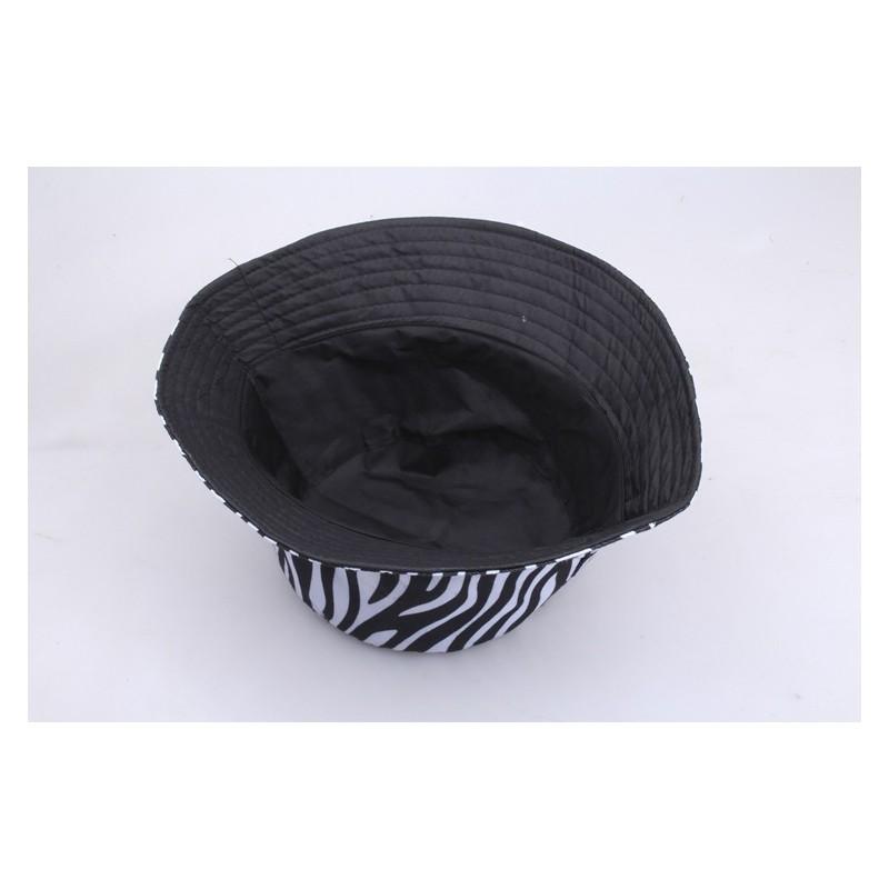 Fisherman Hat Women Black Zebra Print Sun Block Summer Bucket Hat For Outdoor Use