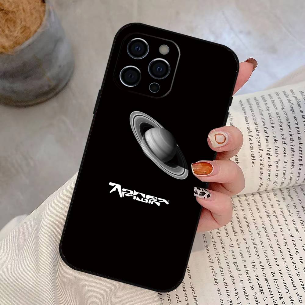 

A-Aphex Twin Logo Phone Case For iPhone 17,16,15,14,13,12,11 Plus,Pro Max,XS,Soft Silicone Black Cover iPhone17ProMax