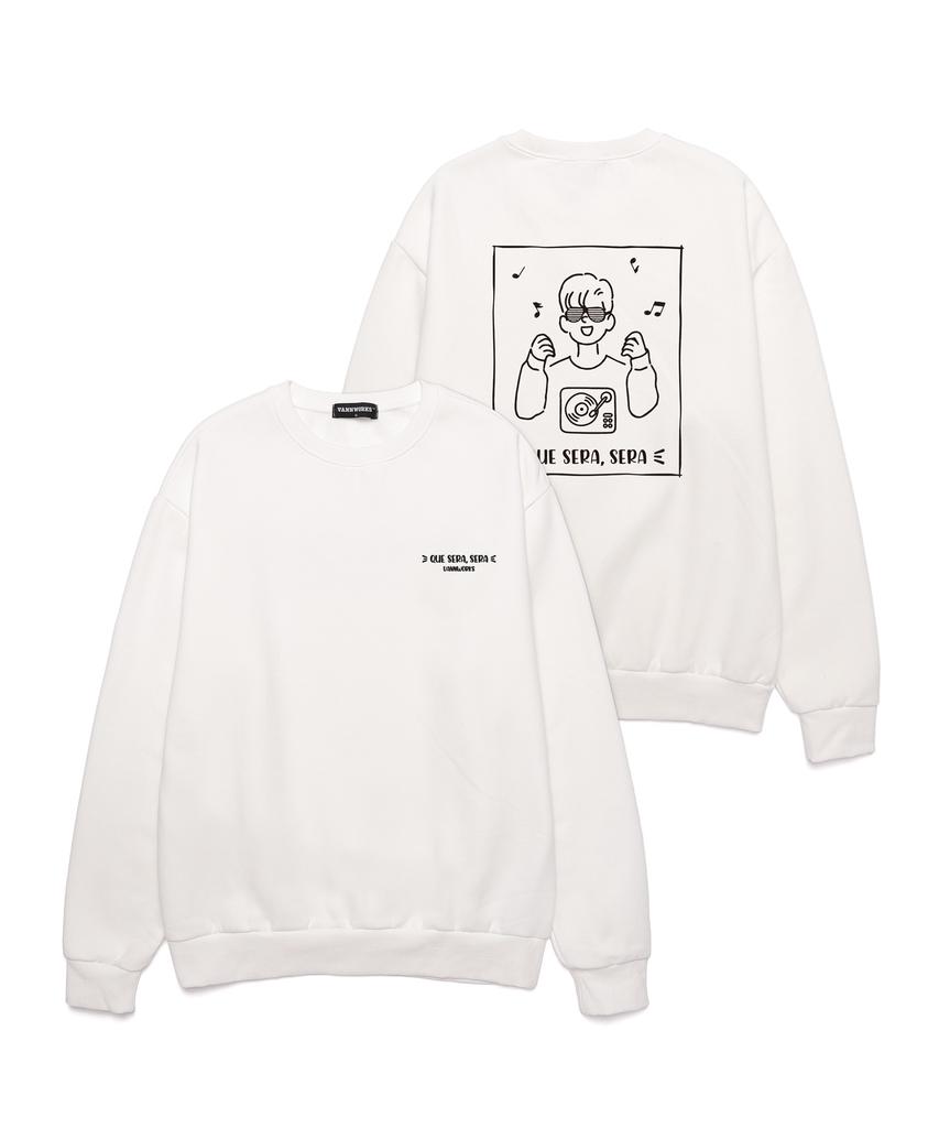 VANNWORKS Que Sera Sera Man Ver Oversized Sweatshirt (Vls0006) White (B Type)