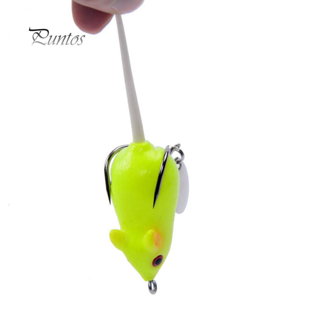 Lifelike Rat Hook Bass Snakehead Fishing Tackle Bait Mouse Lure