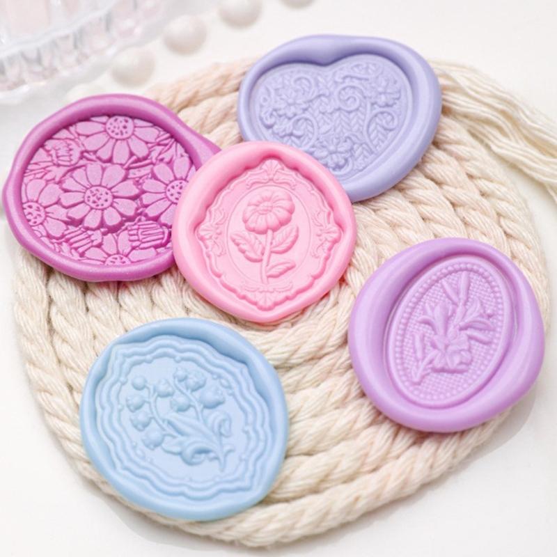 Flower Wax Seal Stamp DIY-Lily Flower Sealing Wax Stamp for Envelopes Decoration