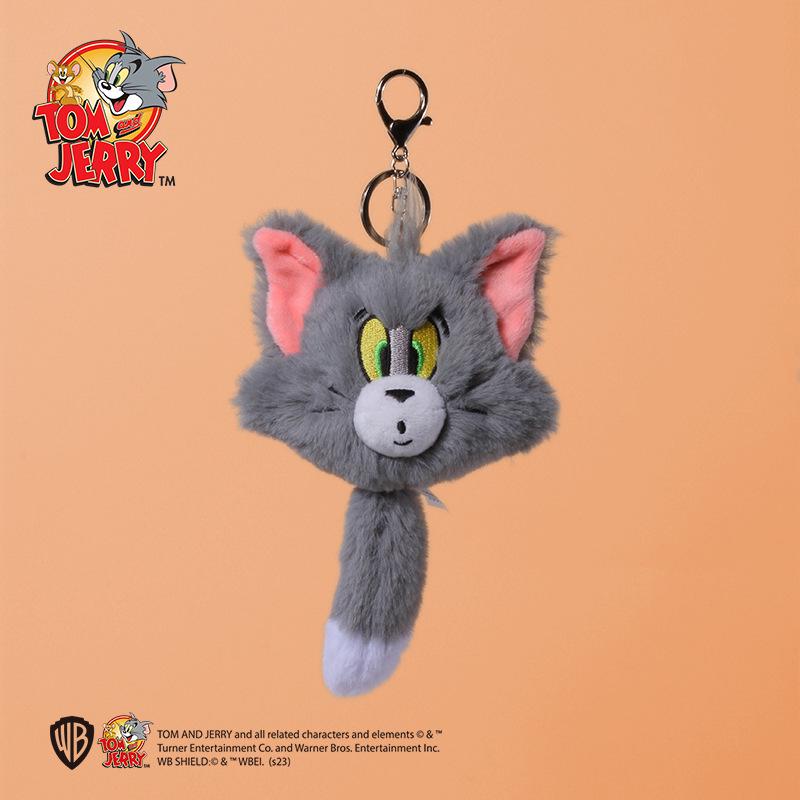 Tom and Jerry Plush Pendant Keychain - Cute Stress Relief Bag Charm 17cm