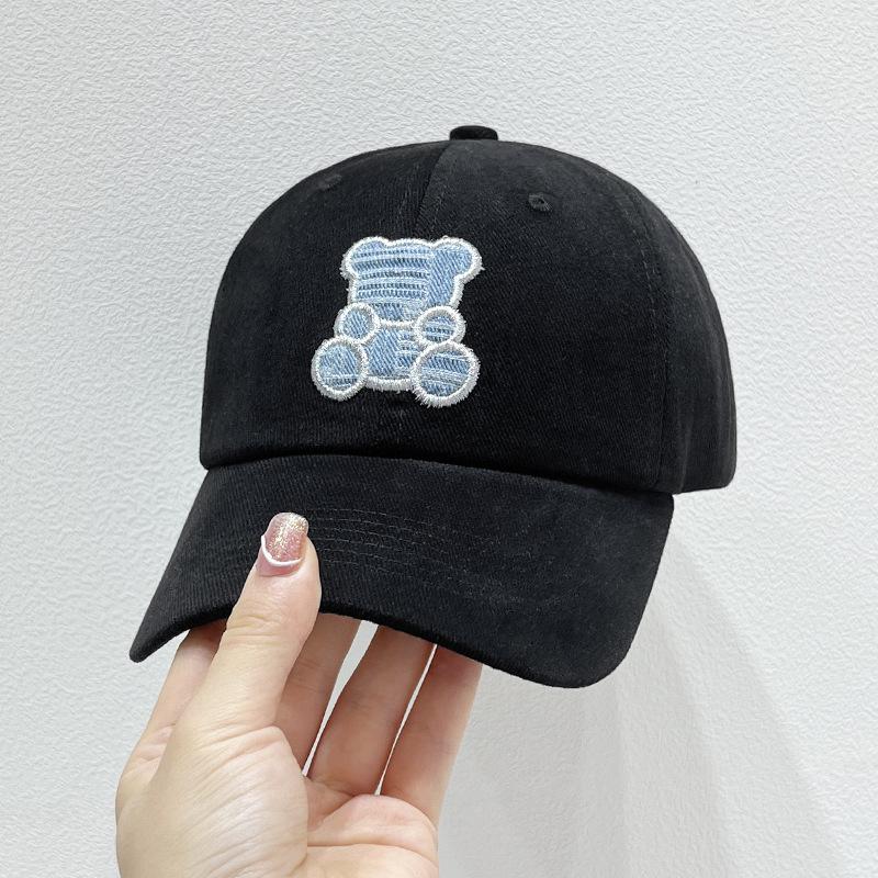 Autumn and Winter Cute Bear Baseball Hat Male and Female Versatile Student Cap Embroidered Cartoon Visor