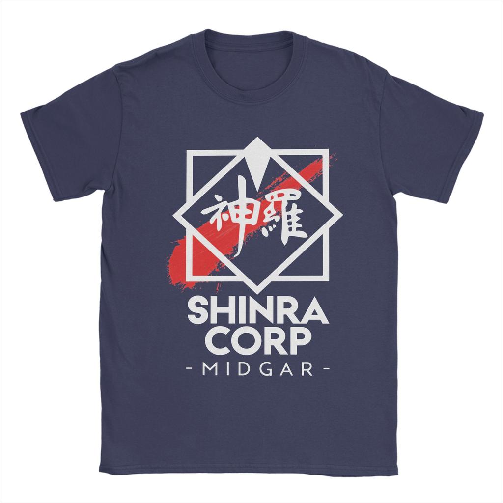 Fun Final Fantasy FF Video Game TShirt Unisex Crewneck Pure Cotton T Shirts Shinra Corp Midgar Short Sleeve Tees Summer Tops