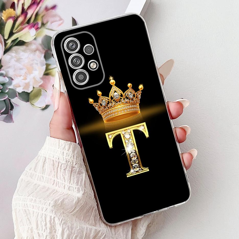 For Samsung Galaxy A13 4G Case SM-A135F Luxury Crown Letters Cover Soft Silicone Phone Case For Samsung A13 A 13 5G A136B Fundas