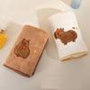 Coral Velvet Cartoon Towel Capybara Pattern Face Towel Soft Bath Towel  Bathroom