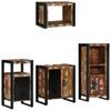 Bathroom Furniture Set with Shelf 4 Pcs Solid Upcycled Wood