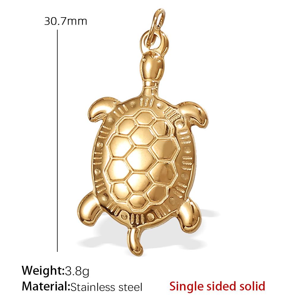 Stainless Steel Turtle Starfish Marine Life Pendant Plated Jewelry Accessories Diy Pendant Necklace