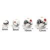 20-30pcs 6/8/10/12mm Ceramic Round Beads Colored Flower Pattern Jingdezhen Porcelain Beads For DIY Bracelet Necklace Accessories